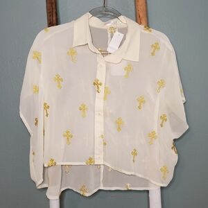 NWT Millau Cross blouse Medium